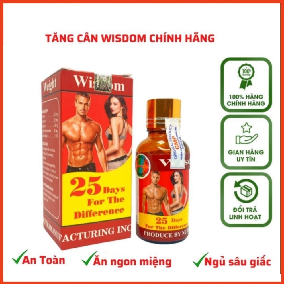 Vitamin tăng cân Wisdom Weight chính hãng Indonesia hỗ trợ tăng cân an toàn hiệu quả hộp 25 viên -Quỳnh Candy 2025