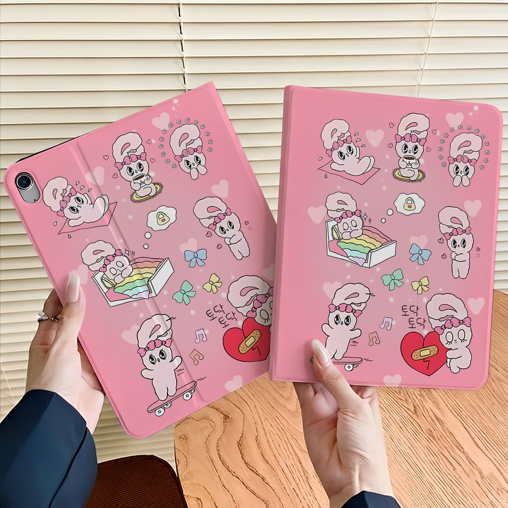 Giao hàng 24 giờ iPad Air6 Gen10 Air7 Ốp lưng Thỏ hồng dễ thương Gen9 MINI6 / 7 Gen10 / 11 Pro13