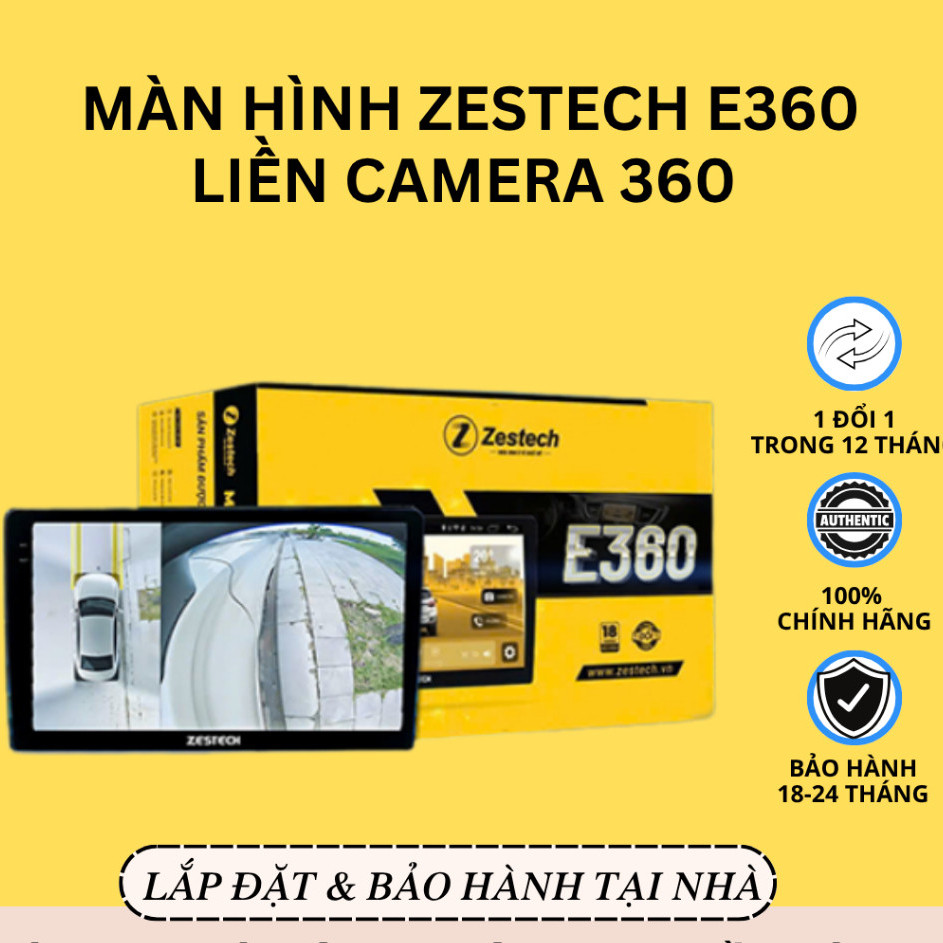 NEW 2026 Màn Hình Zestech E360 Liền Camera 360 - Kèm Quà Tặng Áp Suất Lốp