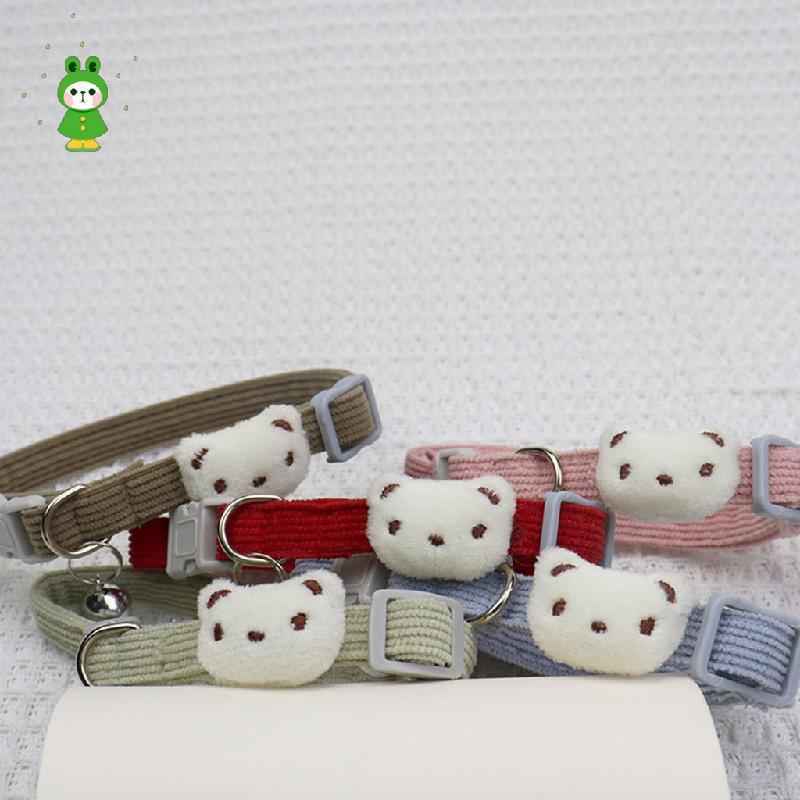 Pet Red Panda Collar Pet Suede Cat Dog Collar Spot