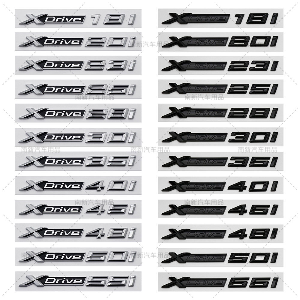 Thích hợp cho BMW X5 X3 X6 XDrive Logo ô tô 28-Character Plate 35i Word Logo 40i Displacement Logo 5