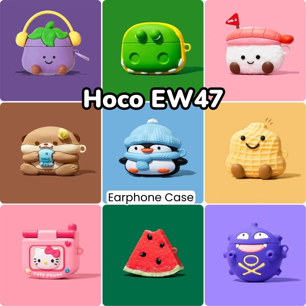 [imamura] Dành Cho Vỏ Hoco EW47 Vỏ Tai Nghe Silicon Mềm Cặp Đôi Hoạt Hình Dễ Thương NO.8