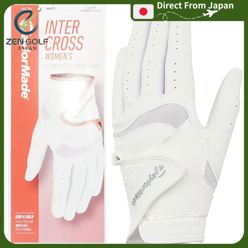 TAYLORMADE GOLF Women's Intercross 4.0 Glove Single White/Pink Various Sizes Golf Glove TL935 26SS
