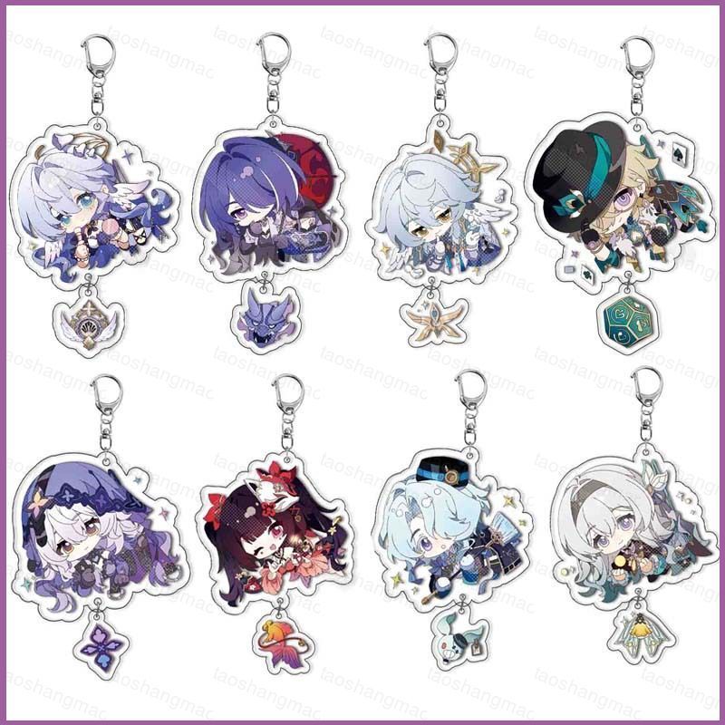 YT3 Honkai: Star Rail Firefly Aventurine Acheron Thiên Nga Đen Robin acylic Móc Khóa Túi Móc Khóa Mặ