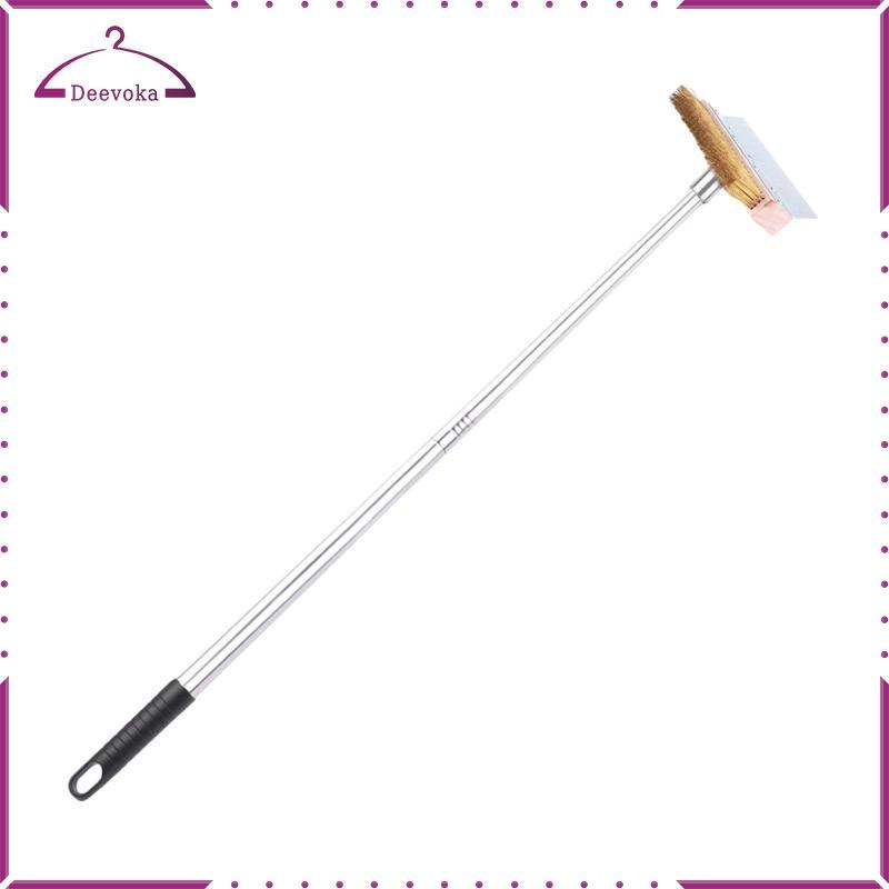 Dụng cụ làm sạch lò nướng Pizza Dây đồng Bàn chải nướng tay cầm mở rộng cho bàn chải nướng điện và lò nướng thương mại