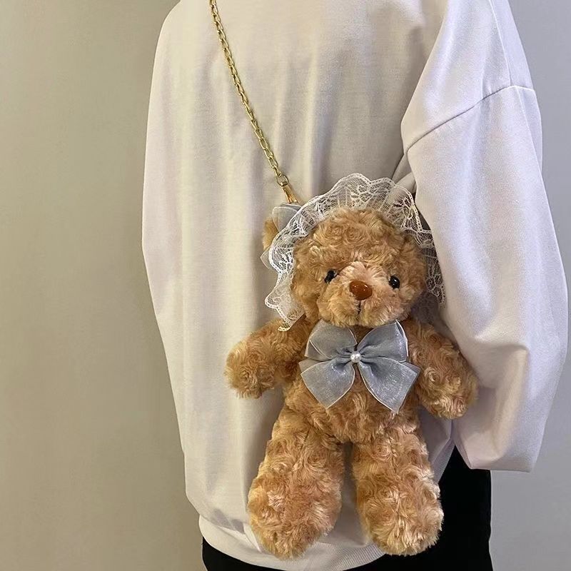lolita lolita ren gấu con túi dễ thương túi sang trọng túi búp bê hoạt hình JK túi đeo chéo chuỗi