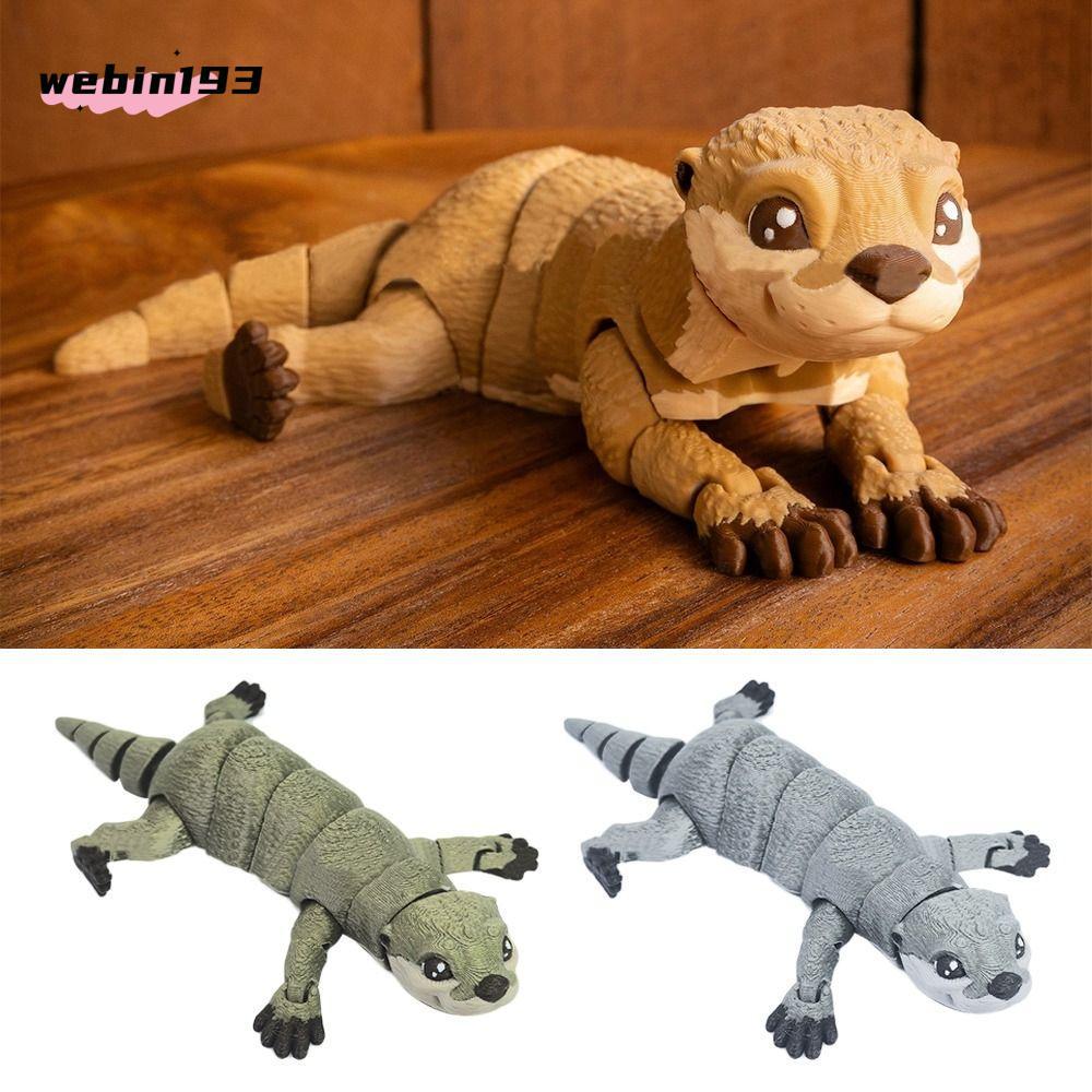 Đồ chơi mô hình Otter NOONOR, Bức tượng hành động Otter nhiều nối PLA, Máy tính để bàn búp bê Otter 