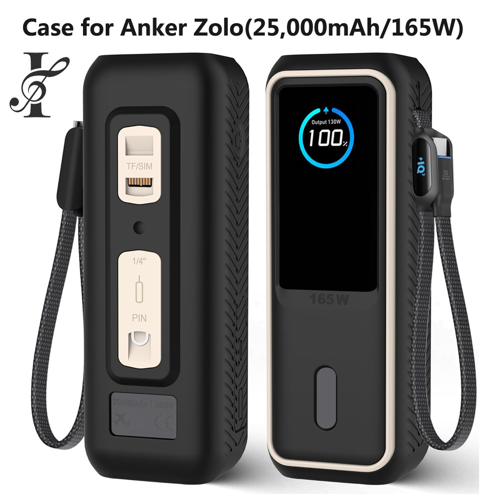 Ốp Lưng Silicon Cho Anker Zolo 165W 25000mAh, Lưu Trữ Thẻ SD / SIM, Vỏ Bảo Vệ Du Lịch