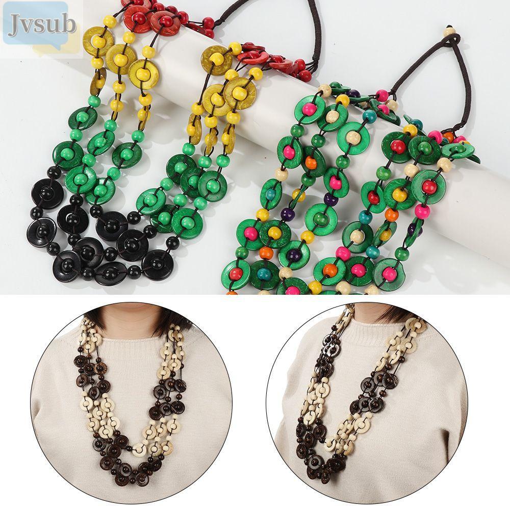 Mặt dây chuyền vỏ dừa JVSUB style vintage bohemian