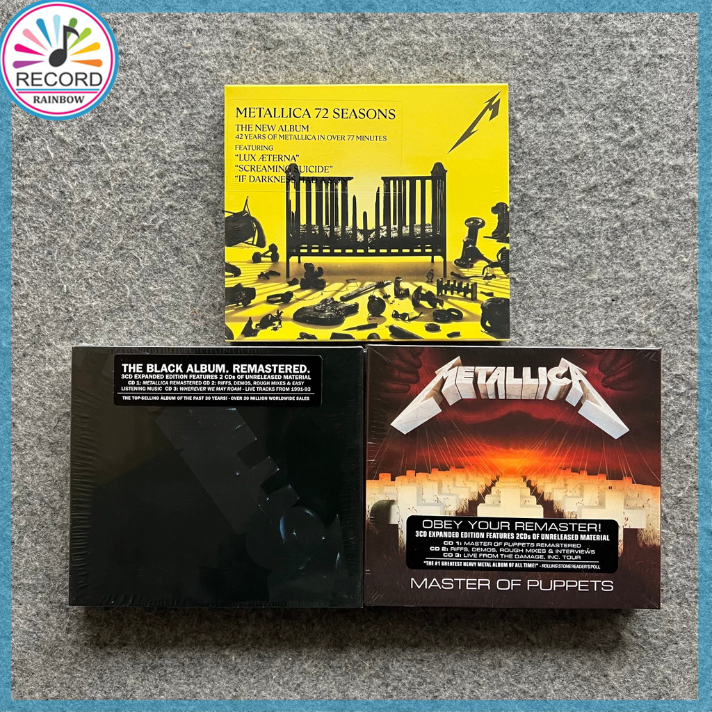 Metallica - 72 Seasons, Metallica, Master Of Puppets 3 Albums Set Original CD Album [Sealed] Brand N
