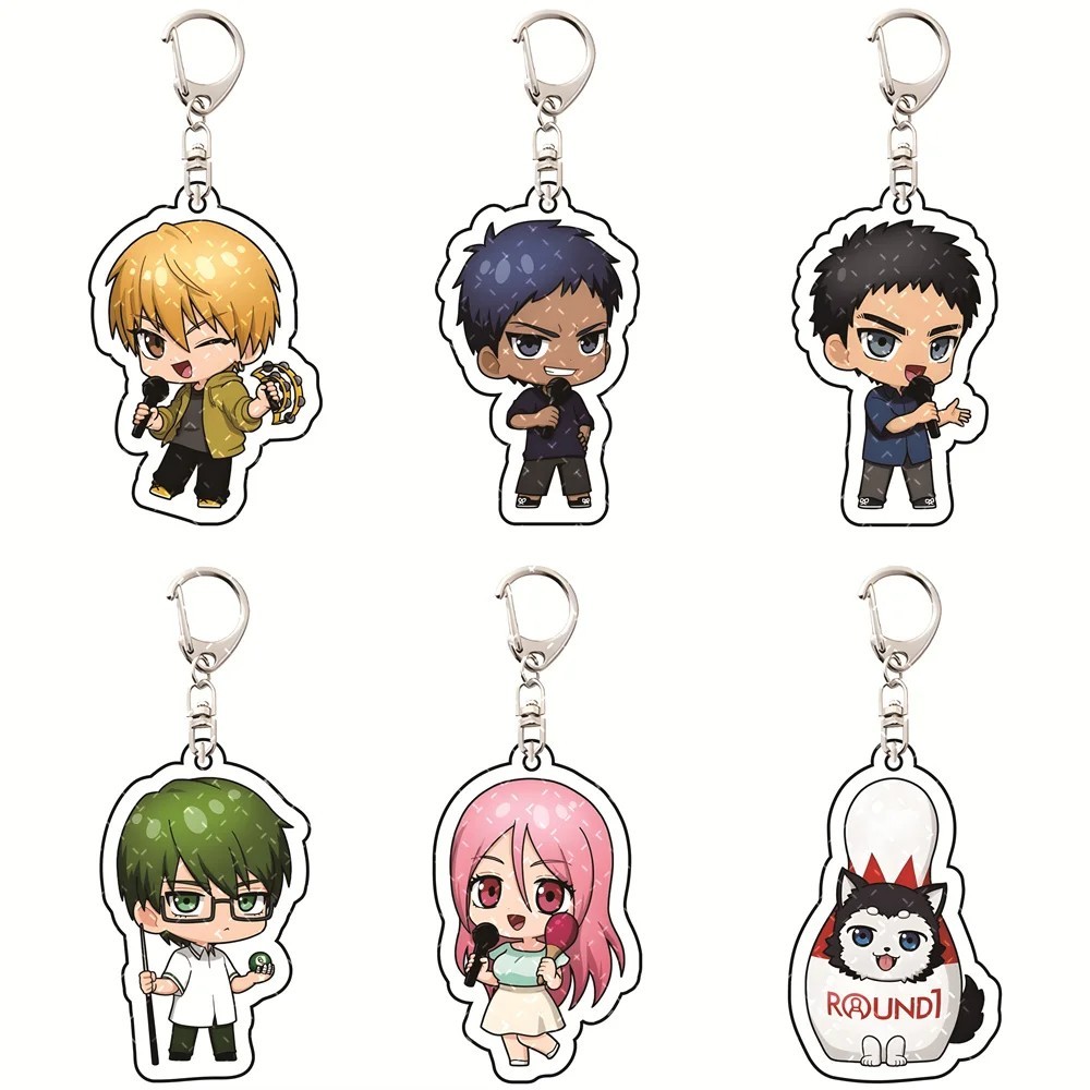 Móc khóa Anime Kuroko no Basket Tuyển Thủ Vô Hình Acrylic Chibi Kuroko Kagami Kise Aomine Akashi tra