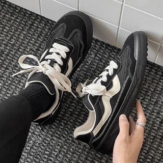 [Sản phẩm mới] Giày Niche Low-Top hợp thời trang dành cho nam phong cách Preppy Preppy Giày đen nhỏ thiết kế Giày thể thao thông thường [Phong cách bán chạy]