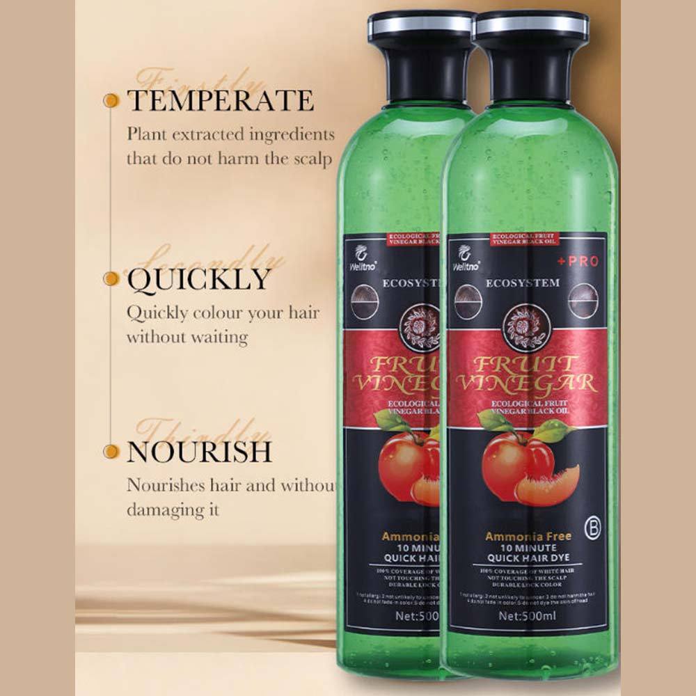 Fruit Vinegar Gel Hair Dye Gel Color Natural Black Hair Color 500ml