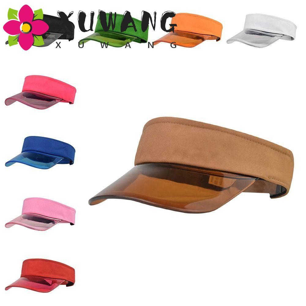 XUWANG Mũ che nắng trong suốt Topless Running Travel Sport