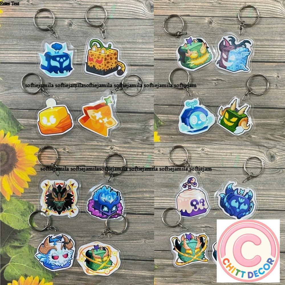 Combo Móc khóa blox fruit các mẫu tuyệt chiêu các trái Dragon yeti kitsune daugh T-rex  MAU3339