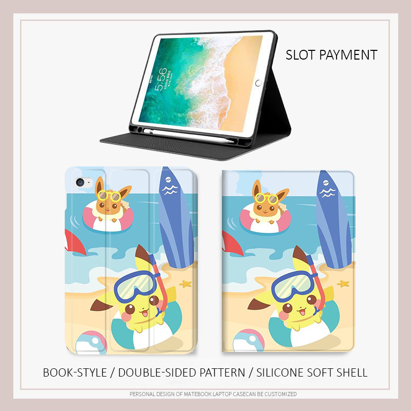 Ốp lưng Pikachu swim air6 ipad a16 gen 11 Air M3 Air 4/5/6 Air7 10.2 Gen 7/8/9 Gen10 10.9 ốp ipad ca
