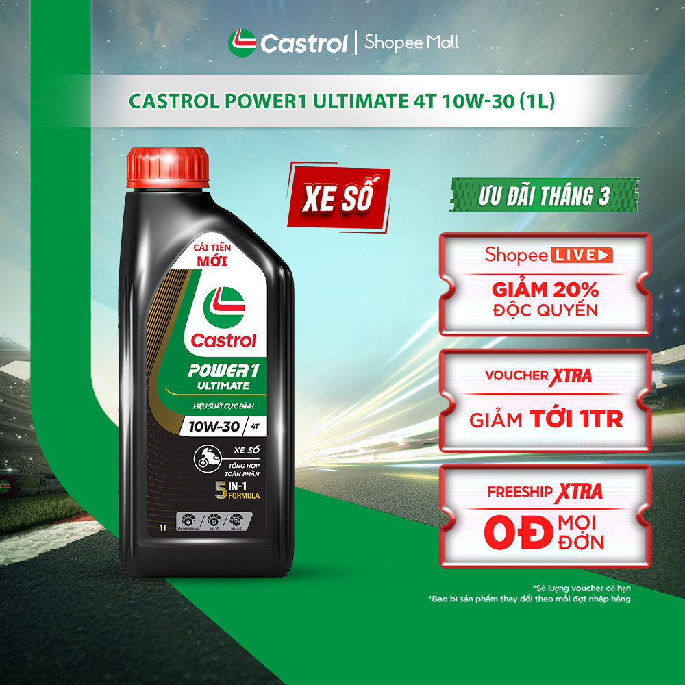 Dầu nhớt xe số Castrol POWER1 ULTIMATE 4T 10W-30 (1L)