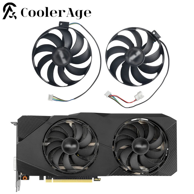 87MM T129215Quạt Làm Mát Thẻ Video SU Cho ASUS RTX 2060 Super 2070 2080 2080super DUAL EVO Quạt Làm 