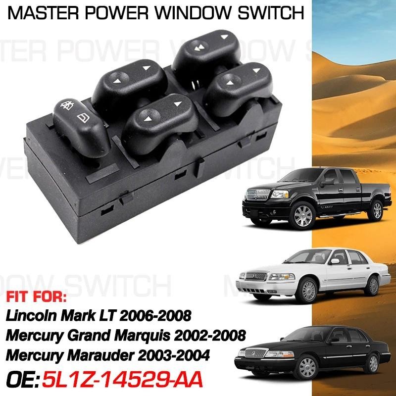 5L1Z14529AA Chủ Cửa Sổ Điện Nút Công Tắc Cho Lincoln Mark LT Cho Mercury Grand Marquis 2002-2008 Thủ