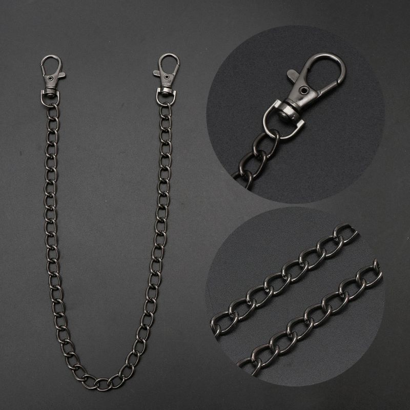 16" Punk Belt Wallet Chain Waist Pants Chain Pocket Chain with Keyring for Pants Belt Jeans Wallets 