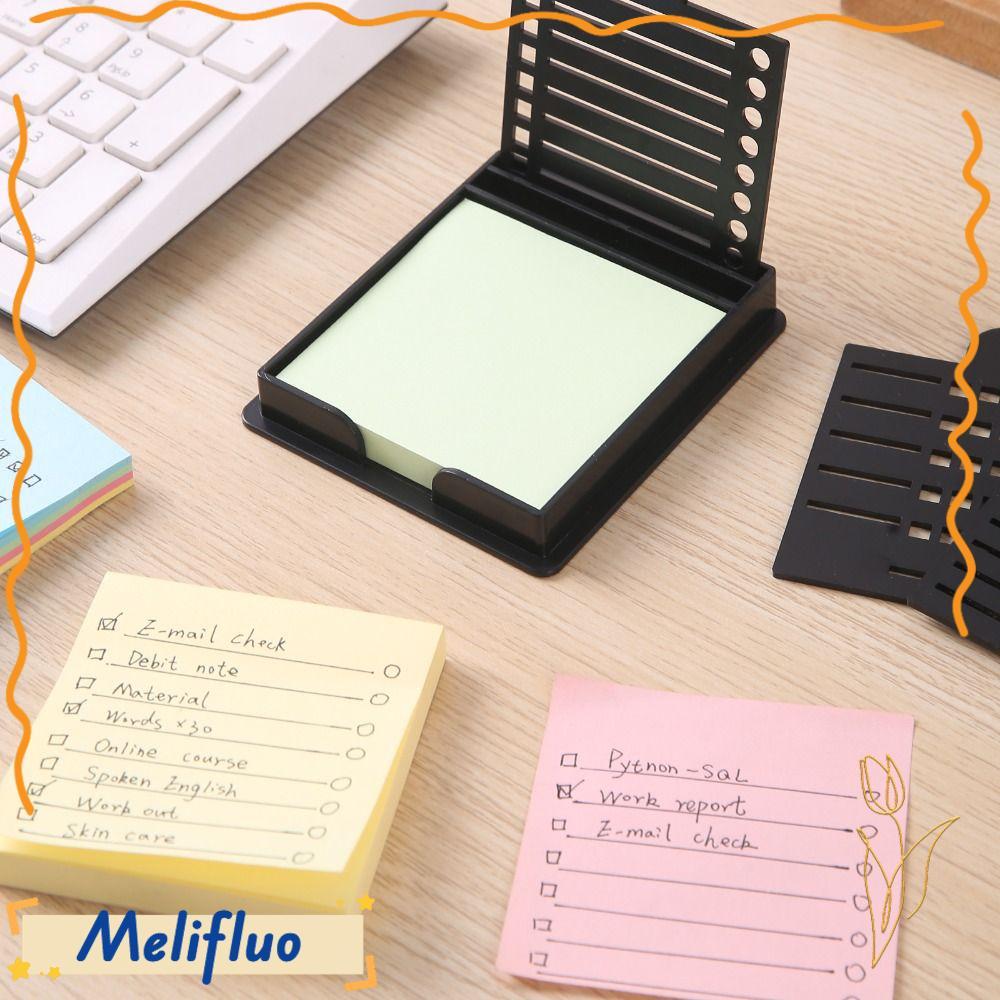 MELIFLUO Sticky Note Stencil, Sticky Note Storage Tools Dispenser Sticky Note Holder Set, Line Drawi