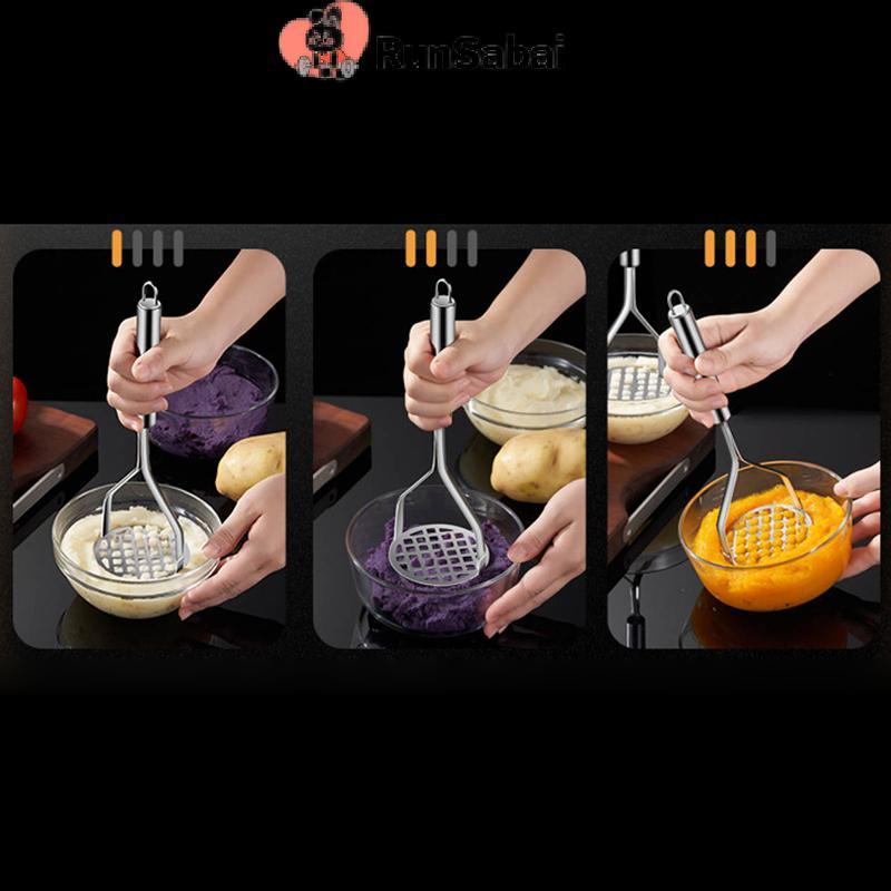 RunSabai Tiện Ích Nhà Bếp Sáng Tạo Mud Press Masher Puree Juice Maker Thép Không Gỉ Khoai Tây Máy Ng