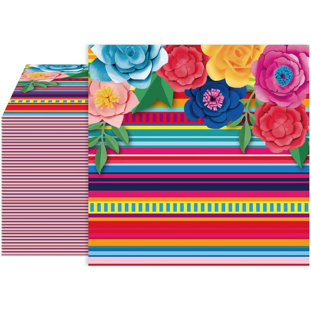40 Chiếc Khăn Ăn Mexico Cho Cinco de Mayo Trang Trí Tiệc 2 Lớp Chủ Đề Mexico Nhiều Màu Sắc Giấy Dùng