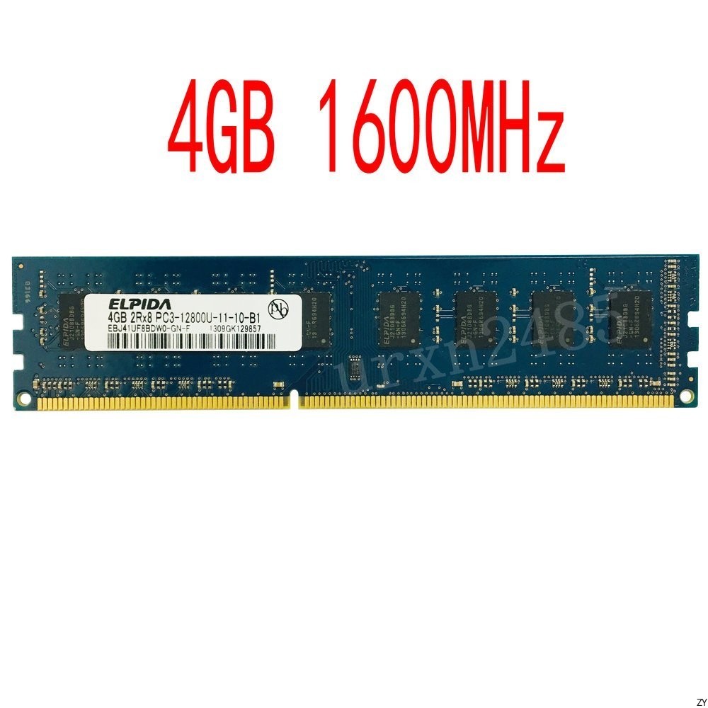 Dành Cho ELPIDA 4GB PC3-12800U DDR3 1600 MHz 240Pin DIMM RAM Không ECC Bộ Nhớ CPU Intel