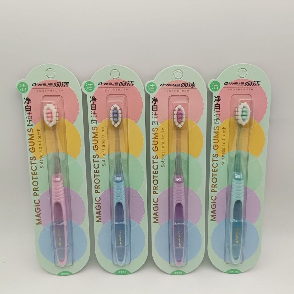 Kiss Clean 835 Làm Trắng Răng Sạch Bàn Chải Đánh Răng Mềm Tinh Tế Đầu Nhỏ Loại Bỏ Vết Bẩn Hộ Gia Đìn