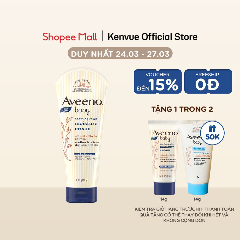 Kem dưỡng Aveeno Baby cho da khô và nhạy cảm 227g