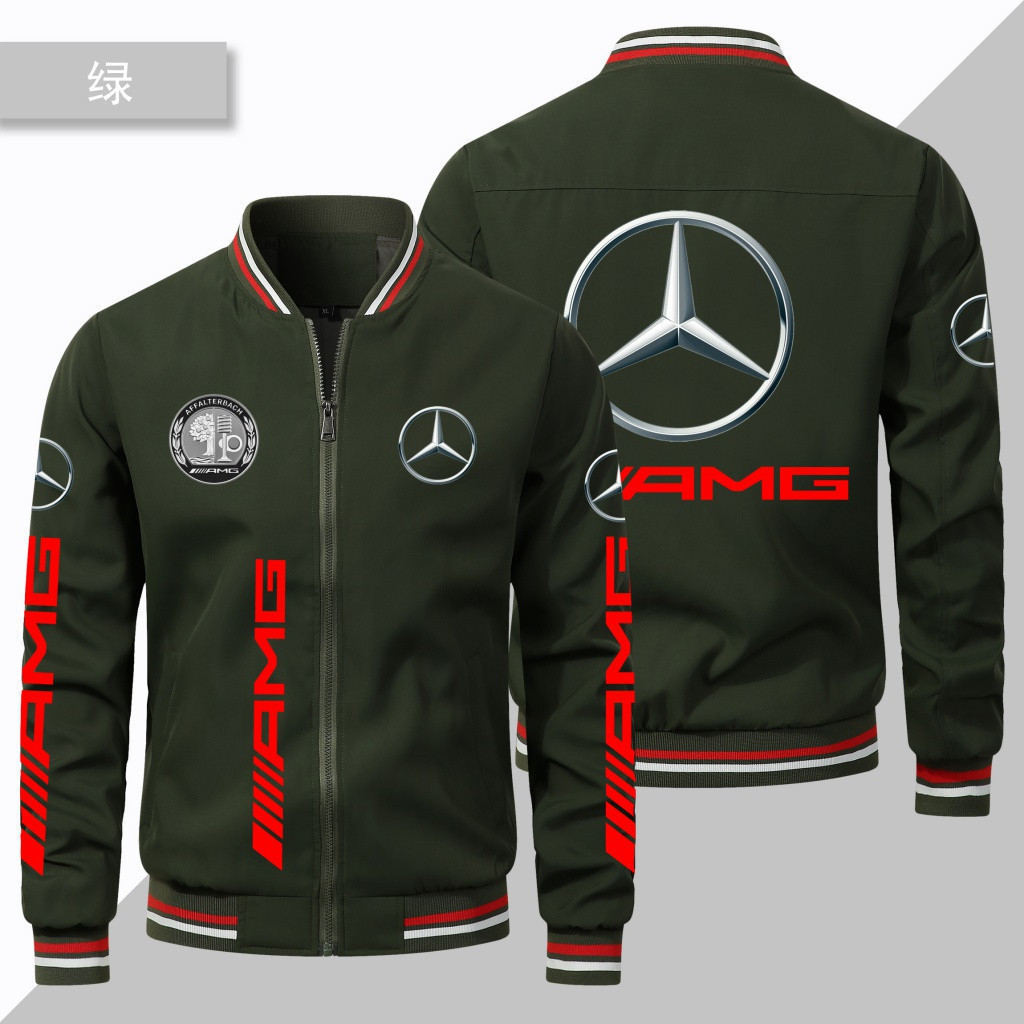 Áo khoác nam xe máy Mercedes-Benz, dáng rộng, mỏng - xu hướng thể thao 2023