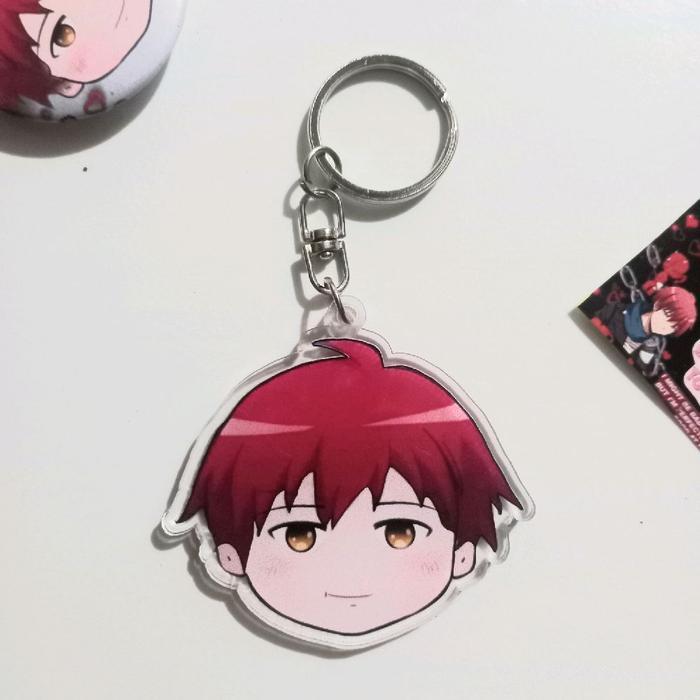 KEYCHAIN KARMA AKABANE GANTUNGAN KUNCI ACRYLIC BESAR 5CM X 5CM GANCI ANIME