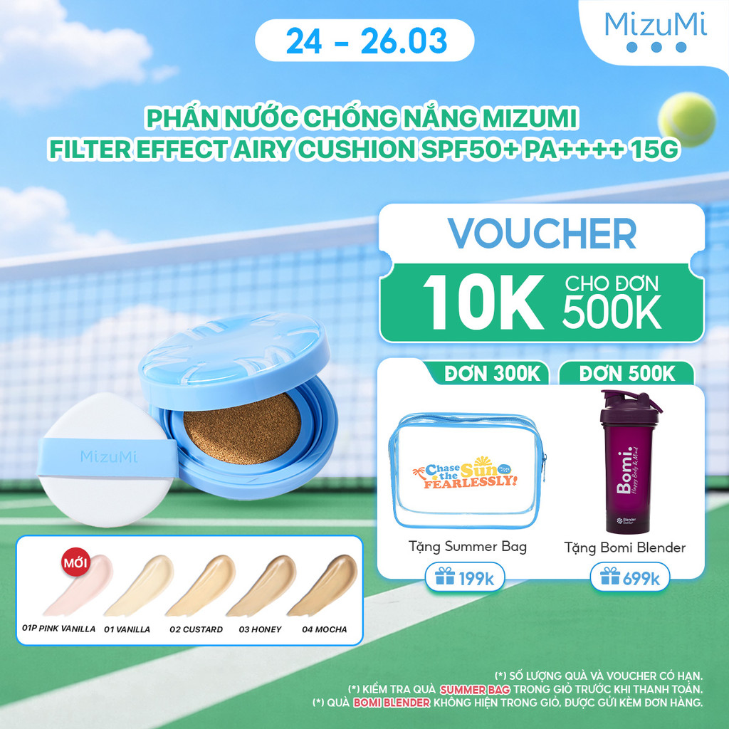 Phấn nước chống nắng MizuMi Filter Effect Airy Cushion SPF50+ PA++++ 15g
