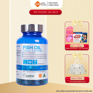 DHA Cho Bà Bầu Careline Fish Oil Từ Cá Hồi Đại Dương Giúp Bổ Sung DHA Hỗ Trợ Phát Triển Trí Não, Thị Giác Thai Nhi 100v