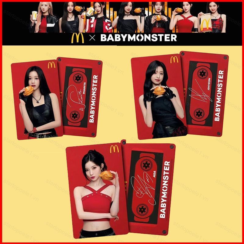 7 Cái / bộ BABYMONSTER AHYEON LOMO Card RUKA Bưu Thiếp Bộ Sưu Tập Ngôi Sao Ngoại Vi