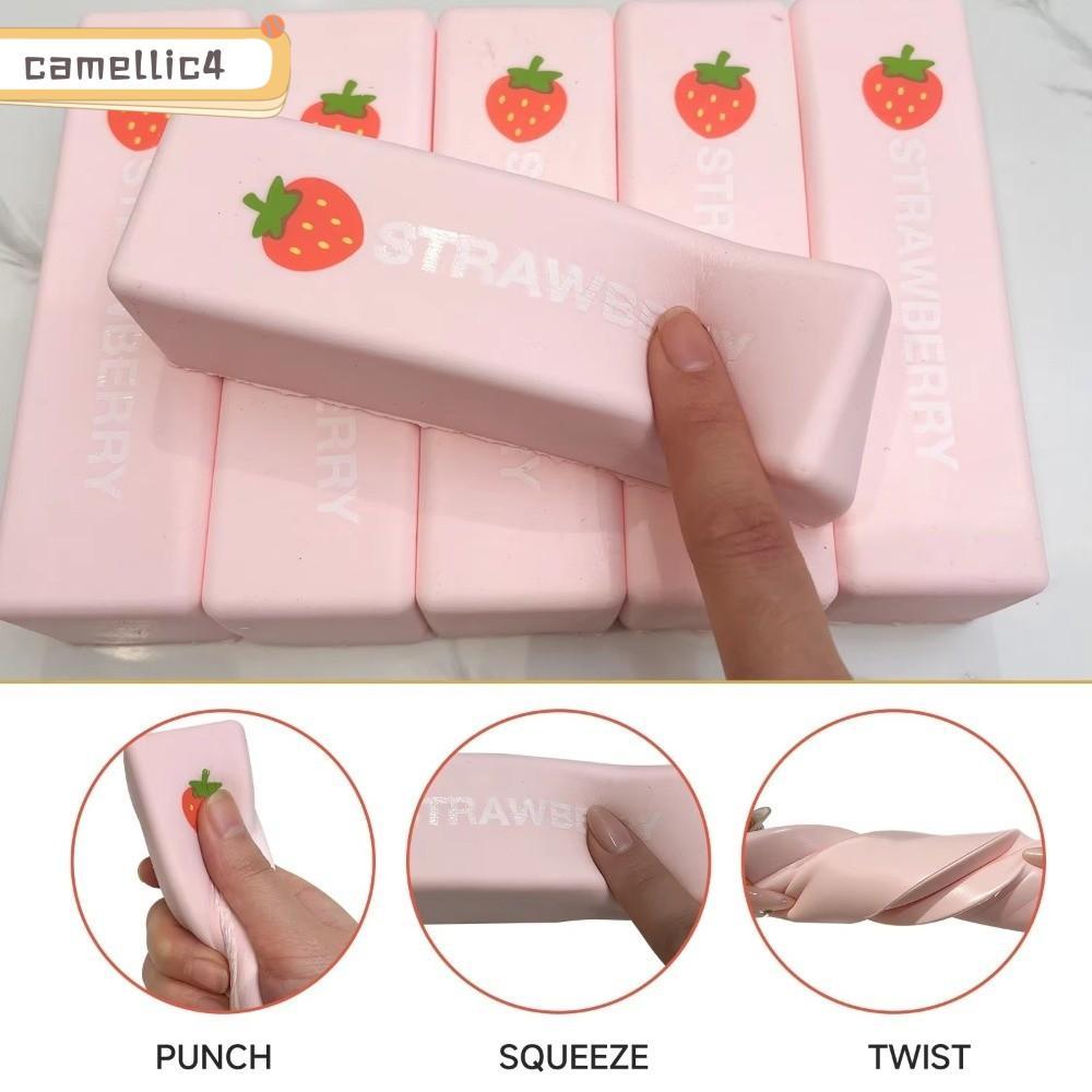 ICAMELLI Bơ Bóp Đồ Chơi, Thư Giãn Tay Chậm Đàn Hồi Bóp Bóng Căng Thẳng, Dâu Dính Fidget Mềm Bóp Bóng