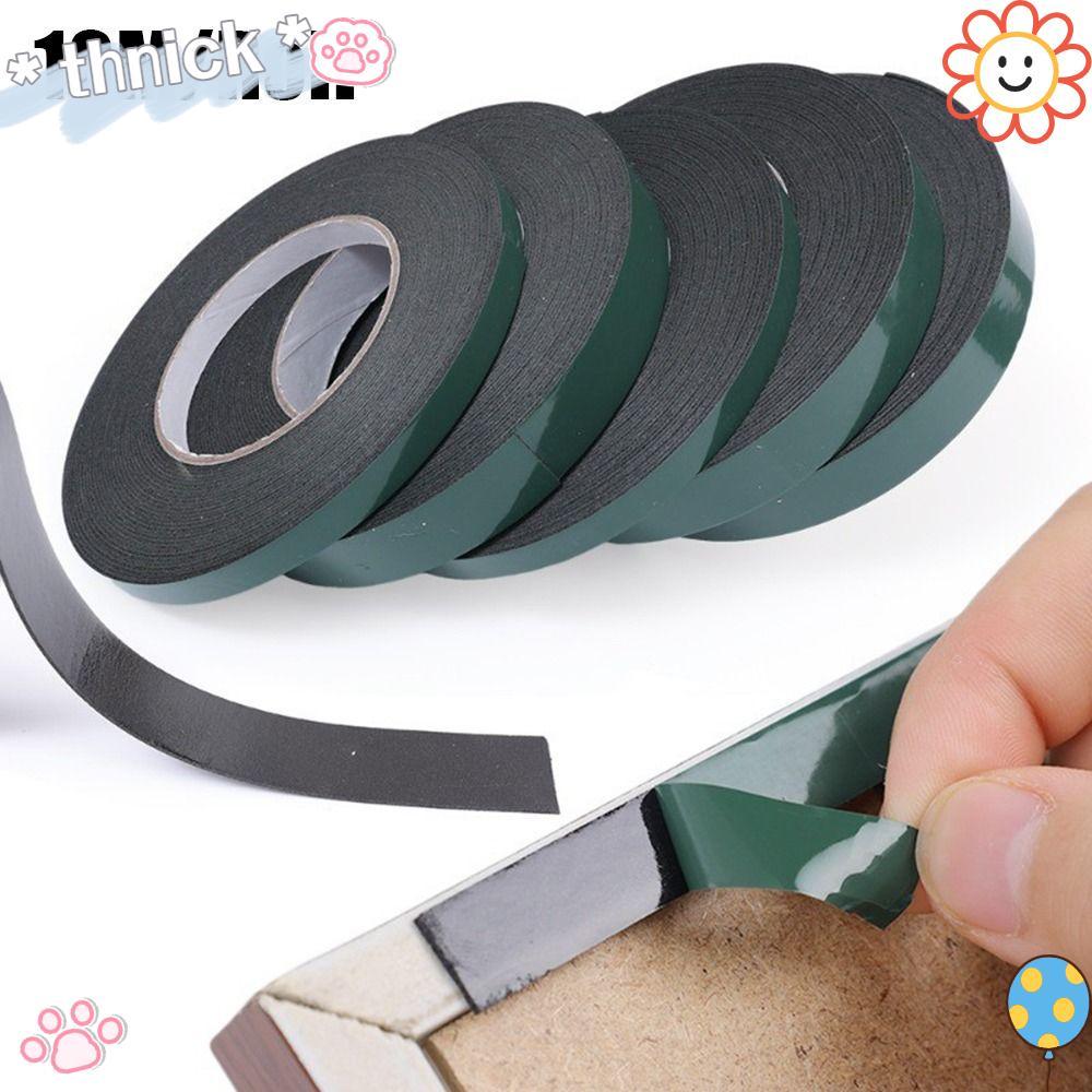 THCK 10M / Cuộn Băng Hai Mặt, Dải Bọt Biển Xanh Phim Đen PE Foam Tape, Chiều Rộng 10 / 20mm Băng Cố 