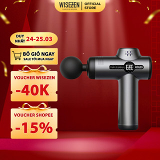 Máy Massage Cầm Tay Wisezen 99 Mức Đấm Cực Mạnh Súng Massage Cổ Vai Gáy Mát Xa Lưng Giảm Đau Bảo Hành 12 Tháng
