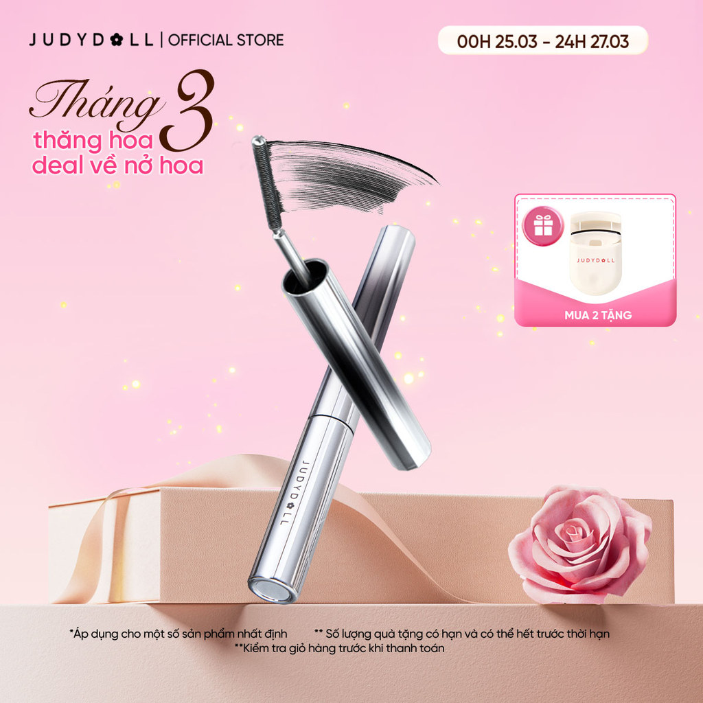 JUDYDOLL Iron Mascara Tơi mi Giữ cong dài mi Chống nước Chống lem Lâu trôi 2g