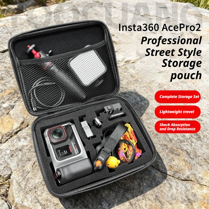 Dành Cho Insta360 Ace Pro 2 / 1 Xplorer Grip Túi Bảo Quản EVA Di Động Du Lịch Mang Theo Cho Camera H