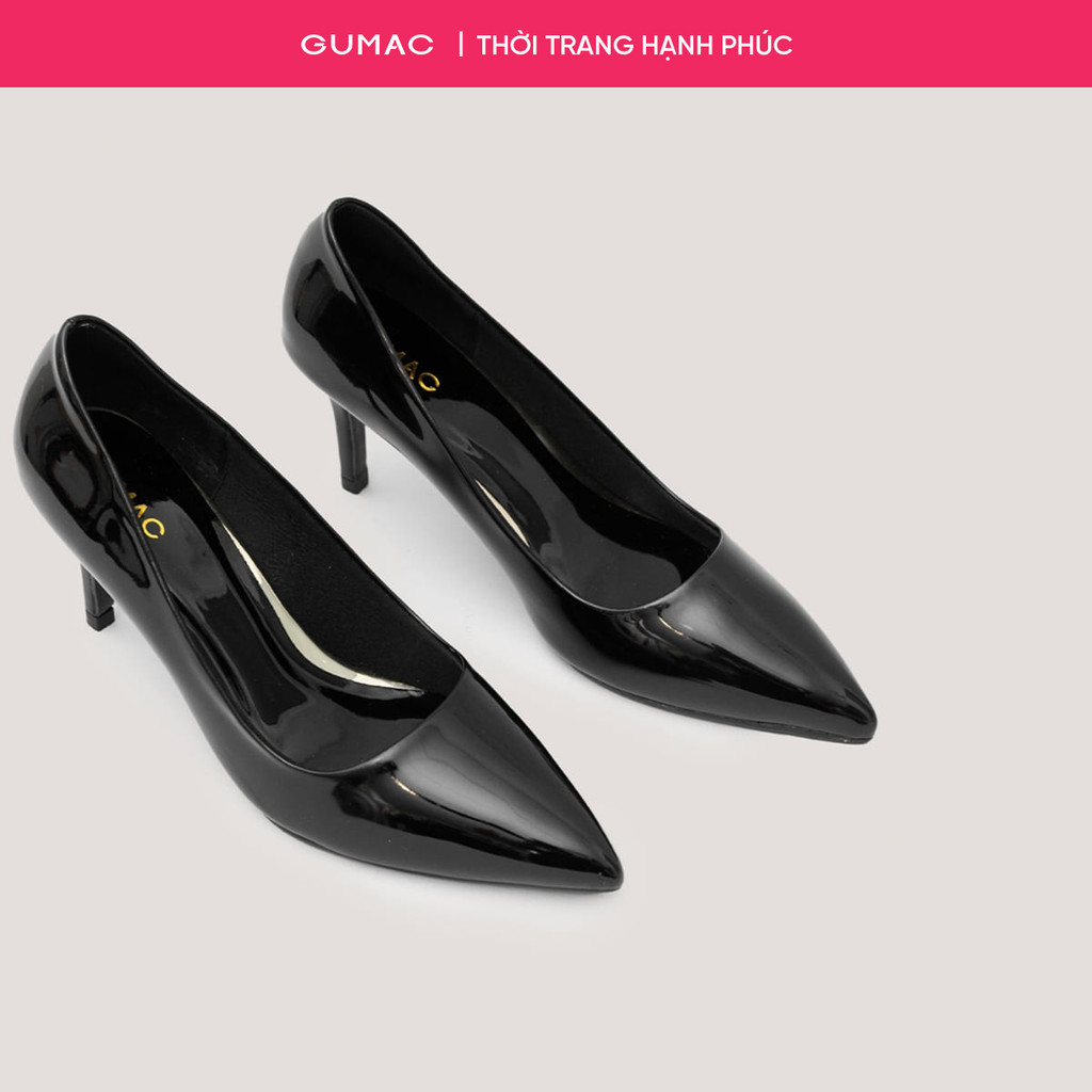 Giày cao gót GUMAC chất liệu da bóng cao 7cm GD12073