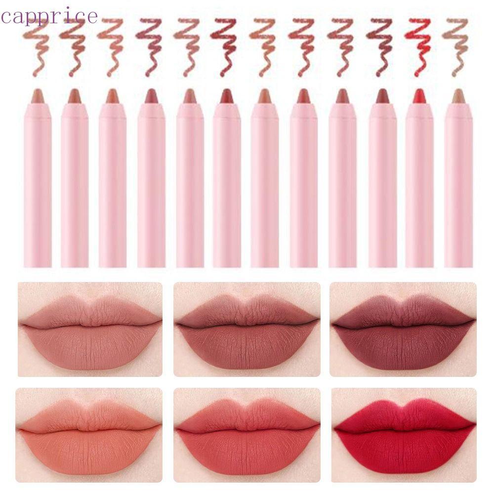 CAPPRICE Lip Liner, Velvet Matte Lipliner Pencil, Phác thảo tự nhiên Lip Contour Line Chống thấm nướ