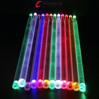 WANGMCAI 2 Cái 5A Dạ Quang Trống Stick, Bộ gõ Acrylic Light Up Drum Sticks, Đèn ngủ Cá nhân Phát sáng đầy màu sắc trong bóng tối Phụ kiện nhạc cụ