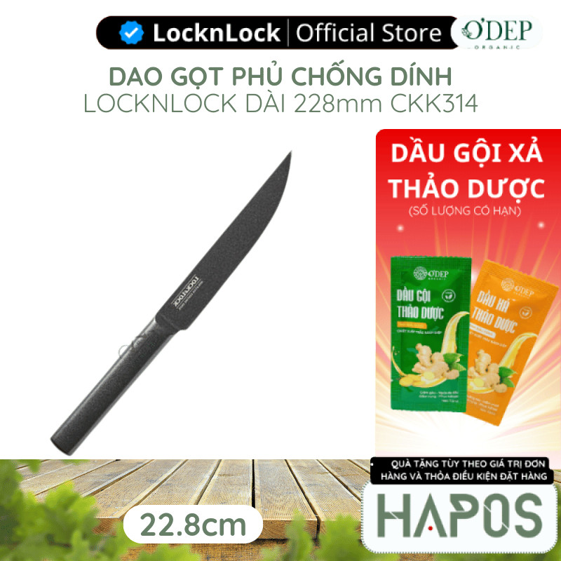Dao thái chống dính LocknLock Santoku, Chef ,Paring ,Bread Knife đúc nguyên khối CKK311 CKK312 CKK31