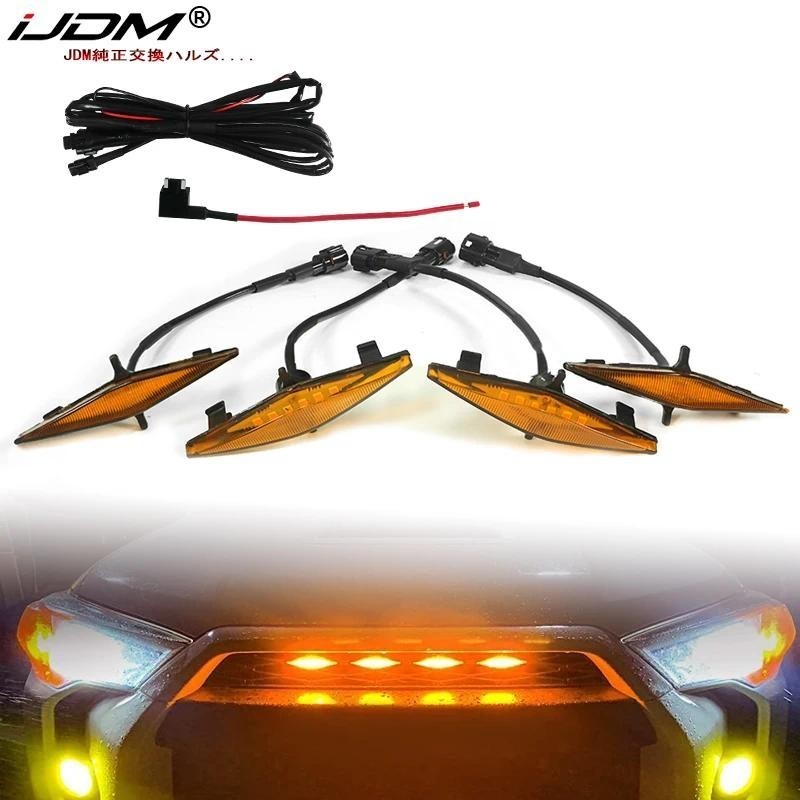 4 Chiếc Hood Bulge Phía Sau Lưới Tản Nhiệt Ánh Sáng Cho Xe Toyota 4Runner TRD Pro Lưới Tản Nhiệt Trư