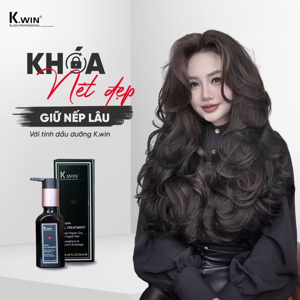 KWIN Tinh dầu dưỡng tóc Kwin 50ml giúp tóc mềm mượt bảo vệ khỏi môi trường Vitamin E Omega 3 9 Axit 