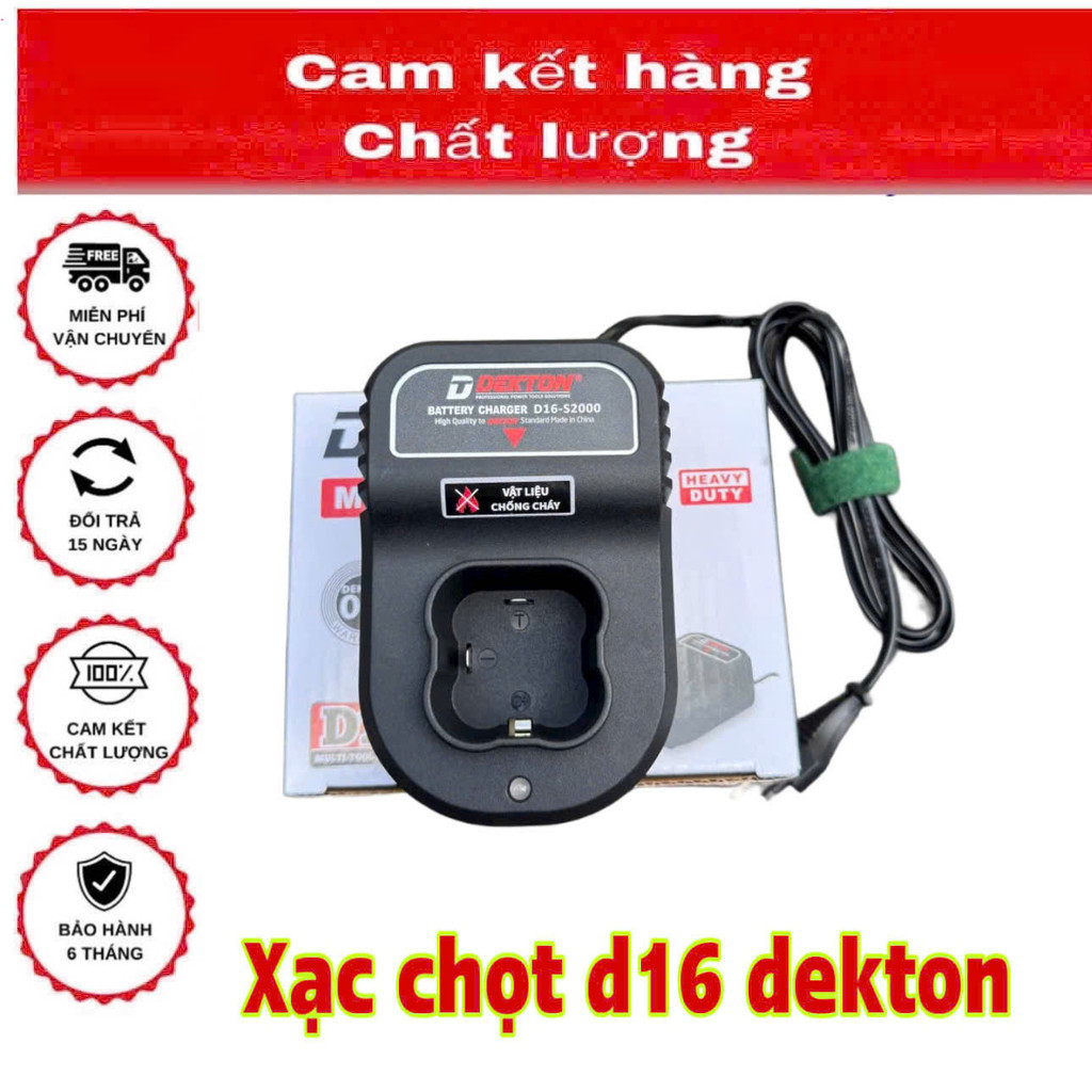 Bản Nâng Cấp - Sạc Pin Dekton  D16 ( chỉ xài d16 hãng đekton ) BƠM HƠI GIÁ TÔT