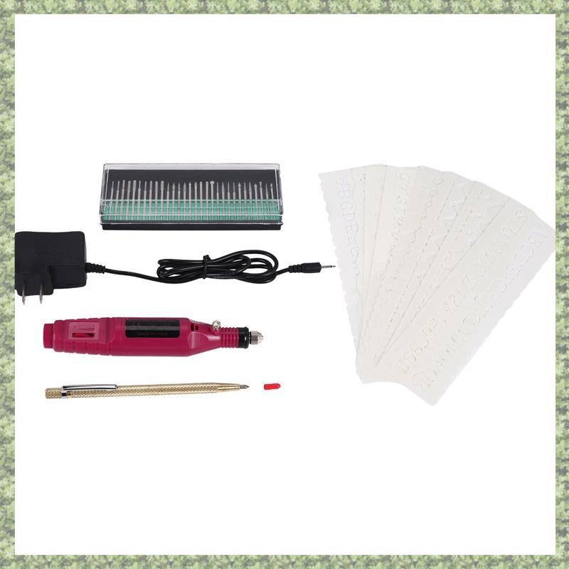 (C Z G L) Bút khắc mini điện Bộ dụng cụ khắc tự làm mini cho kính kim loại Đồ trang sức bằng nhựa gố