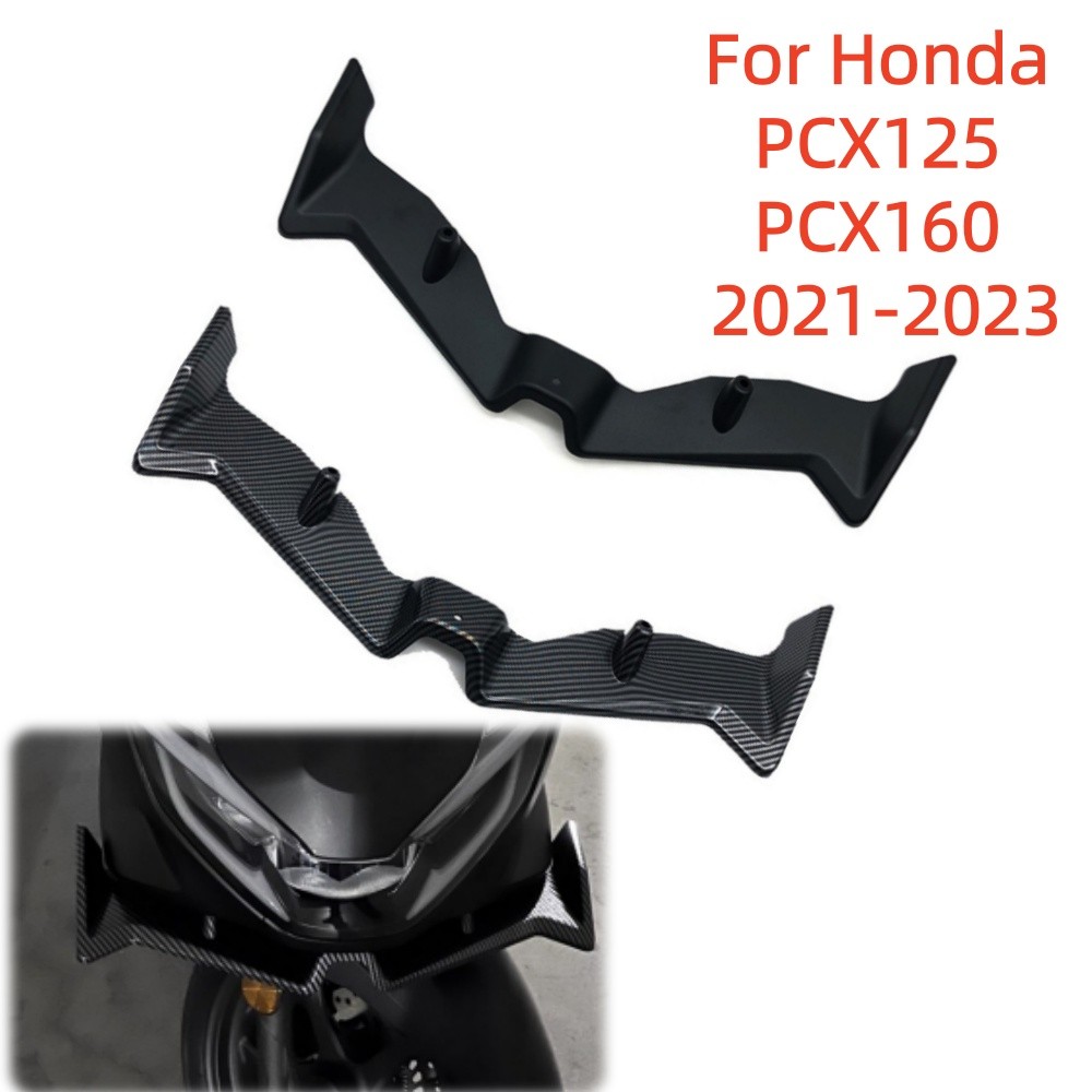 Xe Máy ABS Trước Fairing Khí Nén Winglets Đầu Cánh Bảo Vệ Vỏ Dành Cho Xe Honda PCX125 PCX160 PCX 125