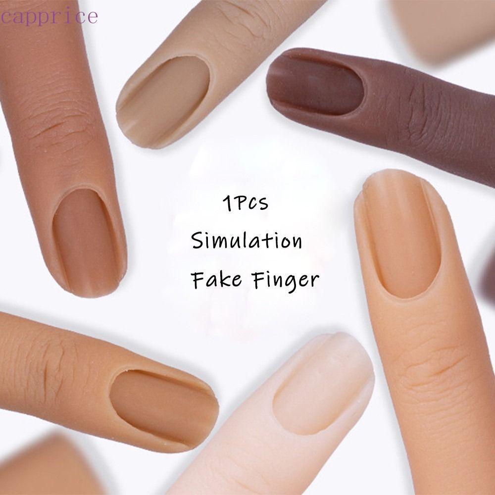 CAPPRICE Ngón tay giả 6 màu Dụng cụ làm móng tay bằng silicon